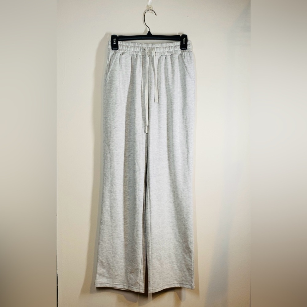 NEW Ash Gray Drawstring Waist Straight Leg Lounge Pants in sz Small